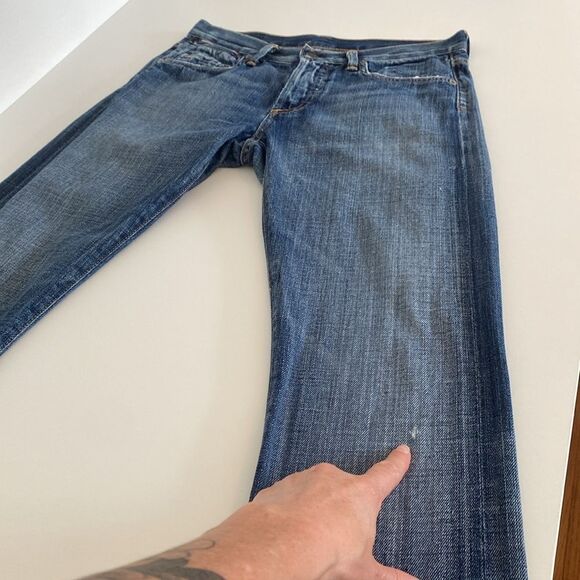 Citizens of Humanity Vintage Y2K Low Rise Mid Blue Tapered Jeans Size 25 - Picture 15 of 16